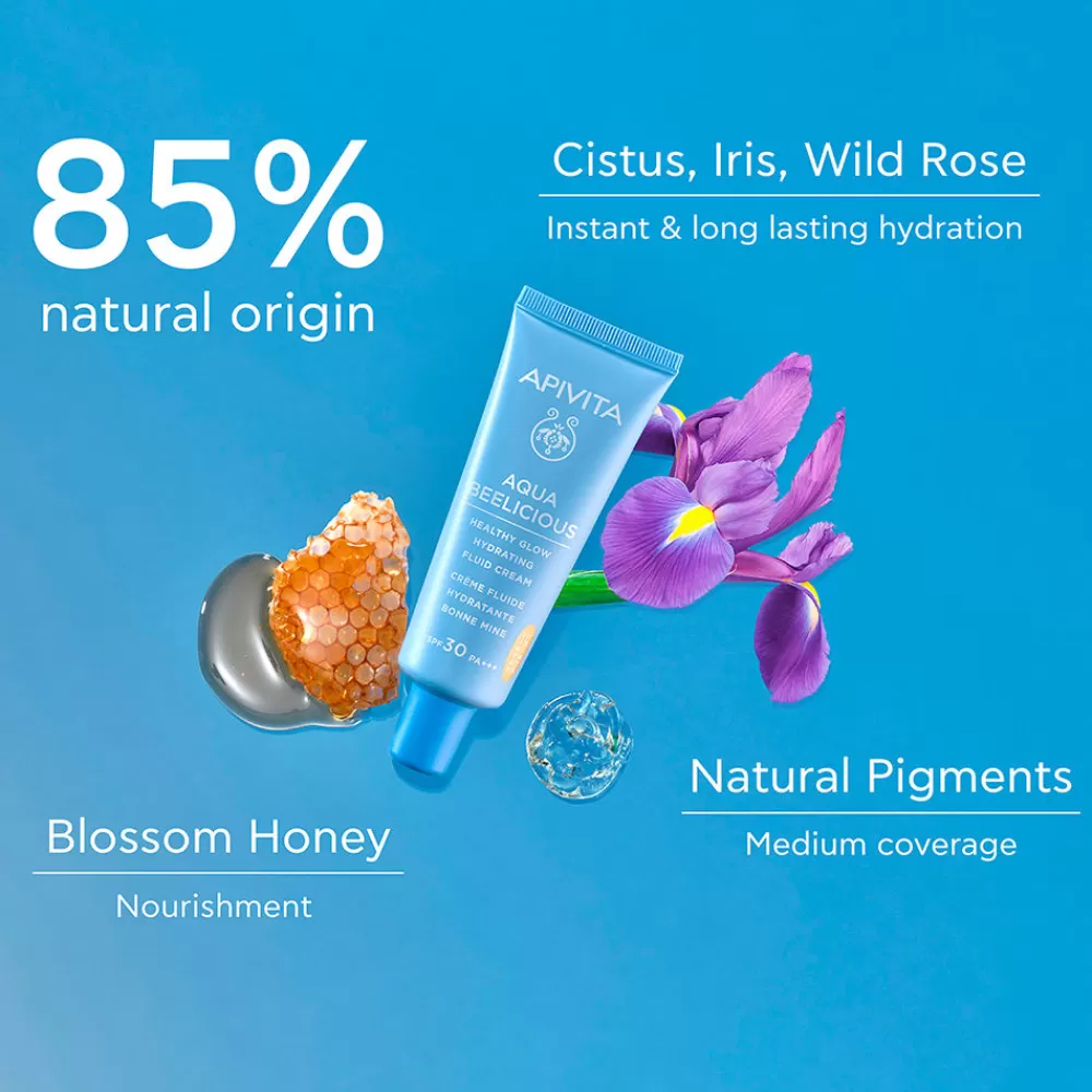 Apivita Aqua Beelicious Crema Fluida Iluminadora Hidratante Con Color Spf30+ Fashion