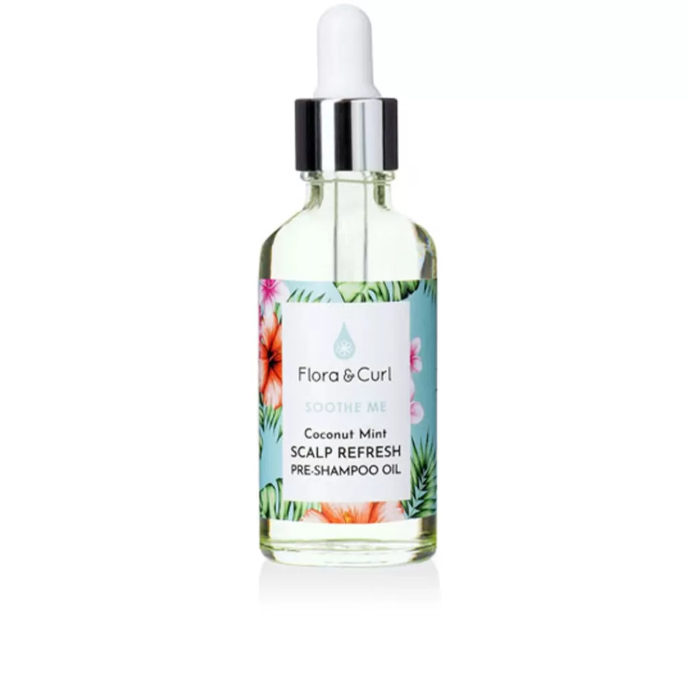 Flora And Curl Soothe Me Coconut Mint Scalp Resfresh Pre-Shampoo Oil Clearance