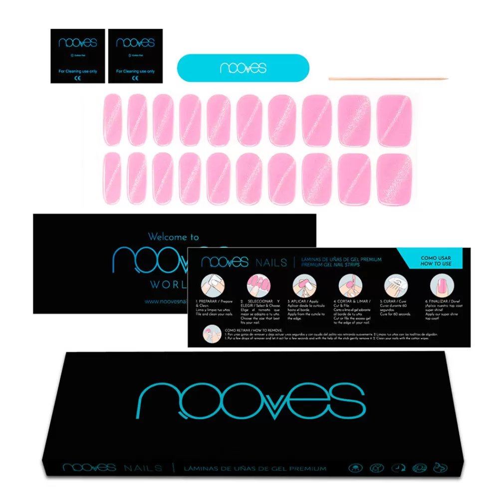 Nooves Laminas De Unas De Gel Afrodita Premium Glam #Cat Eye Flash Sale
